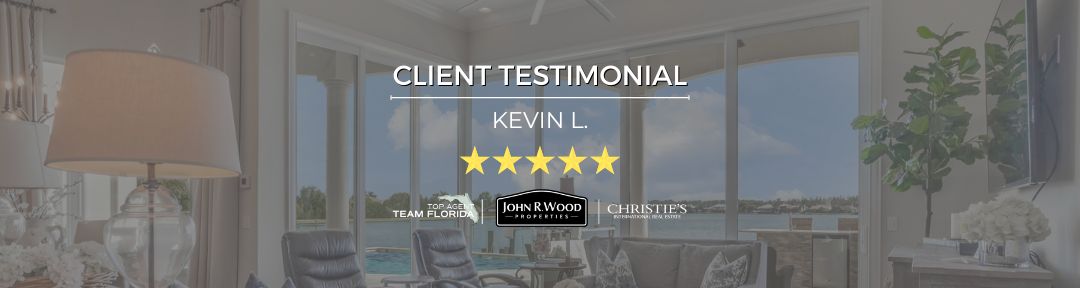 Photo of client testimonial from Kevin after we sold his home in Heritage Palms Golf & Country Club in Fort Myers, Florida.