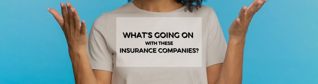 Photo of confused lady about insurance rates and insurance companies.
