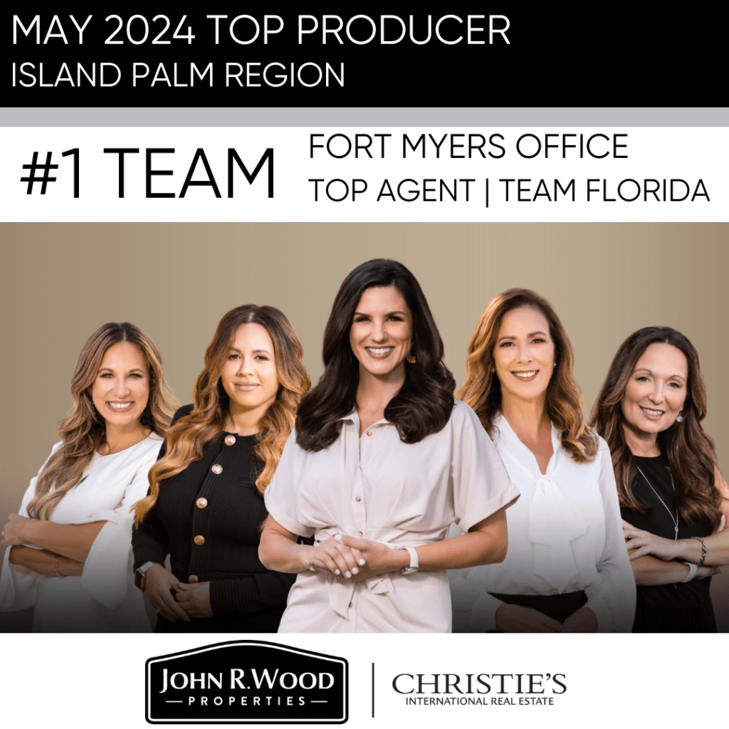 Photo of Top Agent Team Florida being recognized as top producer for Island Palm Region in May 2024