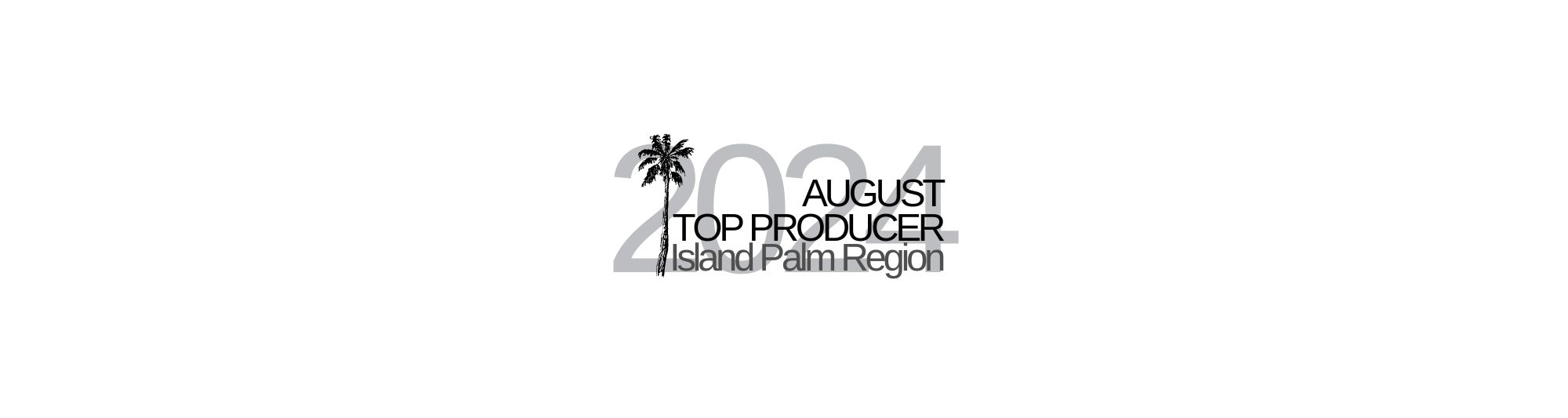 WP photo of the blog post about august 2024 top producer award received by top agent team florida led by stacey glenn in the island palm region for august 2024