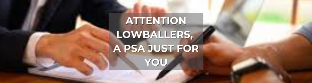 blog post photo about low ball offers in real estate